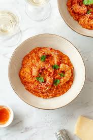 Lizelle se Shrimp en Truffel Risotto met Spicy Salami: